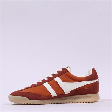Gola Firefly Retro T Toe Nylon Trainer - Rust Combi
